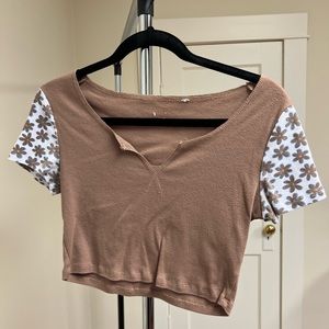 Hollister Brown Crop Top